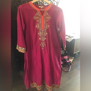 GLOBAL DESI made in India embroidered dress